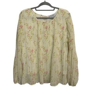 Grand & Greene‎ Women's XL Floral Pleated Blouse Multicolor Casual